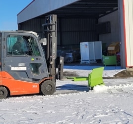chasse neige lame racleuse caoutchouc pour chariot élévateur