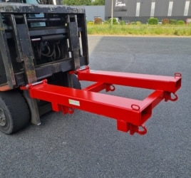 palonnier de levage big-bag avec blocage sur fourches chariot