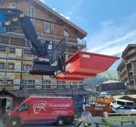 benne chariot téléscopique chantier