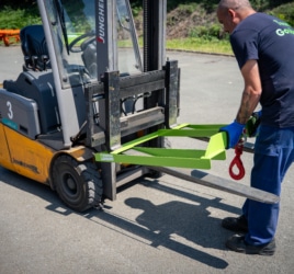 potence de levage 1 crochet gamme CR-C montage sur fourches chariot élévateur