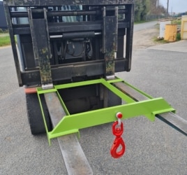 potence de levage 1 crochet montage sur fourches chariot élévateur